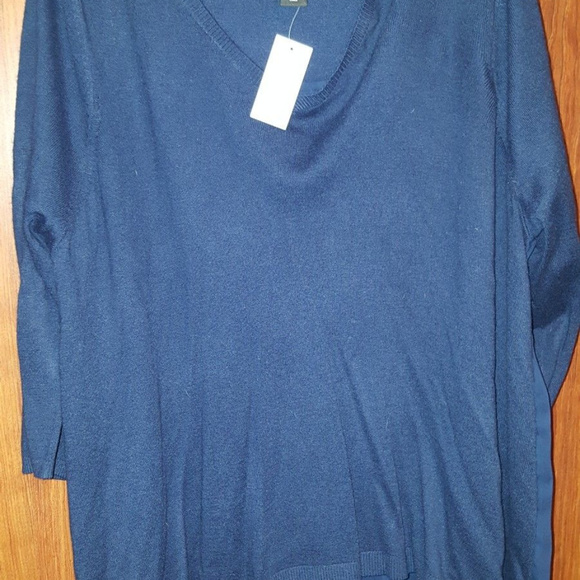 Lane Bryant Size 22/24 Navy 3/4 Sleeve Sweater - Picture 6 of 6